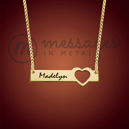 Loved Honesty Gold Name Bar Necklace Loved Honesty Gold Name Bar Necklace