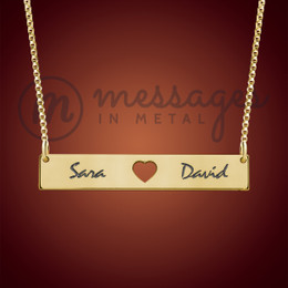 Together Honesty Gold Name Bar Necklace Together Honesty Gold Name Bar Necklace