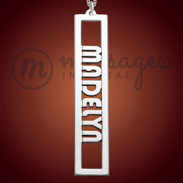 Jolly Silver Name Bar Necklace Jolly Silver Name Bar Necklace