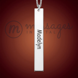 Loyalty Silver Name Tag Necklace Loyalty Silver Name Tag Necklace