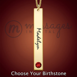Honesty Gold Name Necklace With Birthstone Honesty Gold Name Necklace With Birthstone