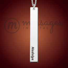 Pride Silver Name Bar Necklace Pride Silver Name Bar Necklace