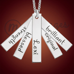 Silver All About Me Name Bar Necklace Silver All About Me Name Bar Necklace