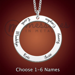 Silver Circled Name Necklace Silver Circled Name Necklace