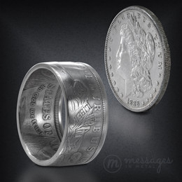 Morgan Silver Dollar Wide Band Handcrafted Ring Morgan Silver Dollar Wide Band Handcrafted Ring