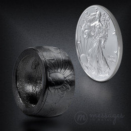 Black Cerakote Silver Eagle Handcrafted Ring Black Cerakote Silver Eagle Handcrafted Ring