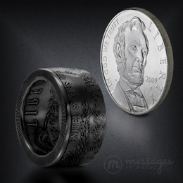 Lincoln Commemorative Proof Black Cerakote Handcrafted Ring Lincoln Commemorative Proof Black Cerakote Handcrafted Ring