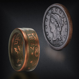 Large Cent Bronze Cerakote Handcrafted Ring