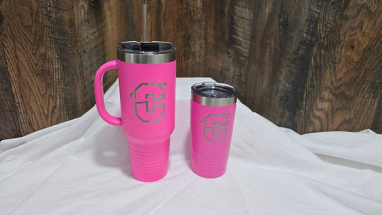 Carroll College Pink Tumblers - 40 oz and 20 oz