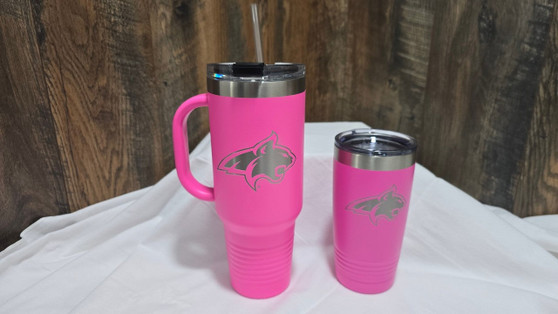 MSU Bobcats Pink Tumblers - 40 oz and 20 oz