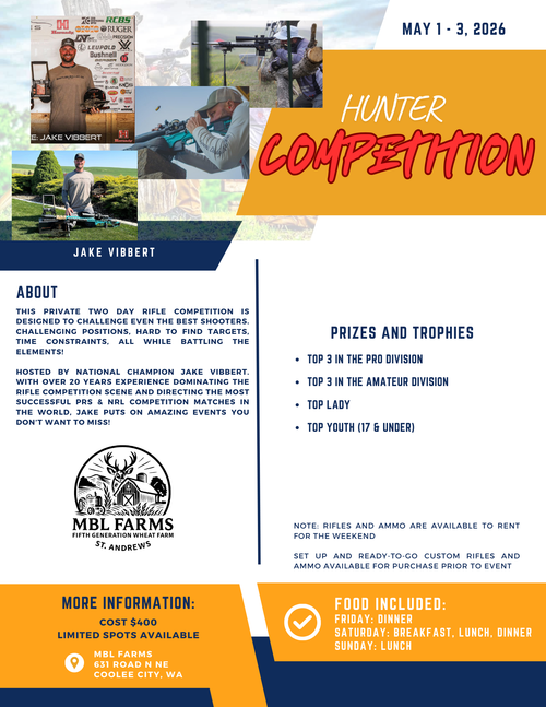Hunter Competition: 5/1/26 - 5/3/26
