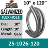 10" Galvanized Steel Flex Tubing 25-1026-120 Generator Exhaust