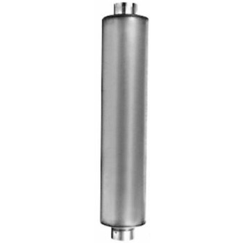 M-824 Type 1 Powerflow Muffler 8" Round x 15" Body 4" IN-OUT 21.5 Overall