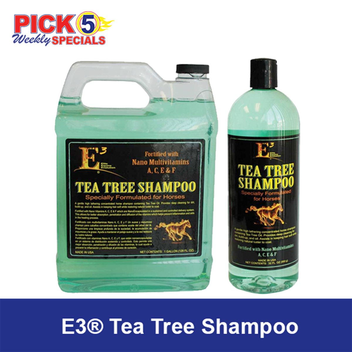 E3® Tea Tree Shampoo - Gallon. On sale 3.15 - 3.28.26