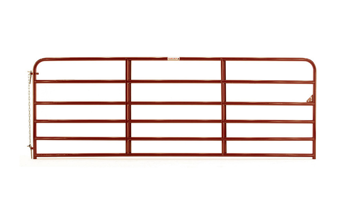 Tarter® Economy 6-Bar Tube Metal Gate - 12 ft Black