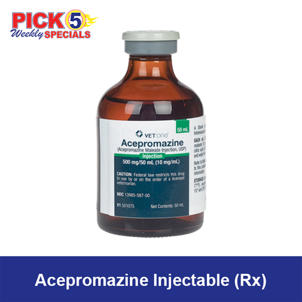 Acepromazine Injectable (Rx) - 50 mL. On sale 9.21 - 9.27.25 Acepromazine Injectable (Rx) - 50 mL. On sale 9.21 - 9.27.25