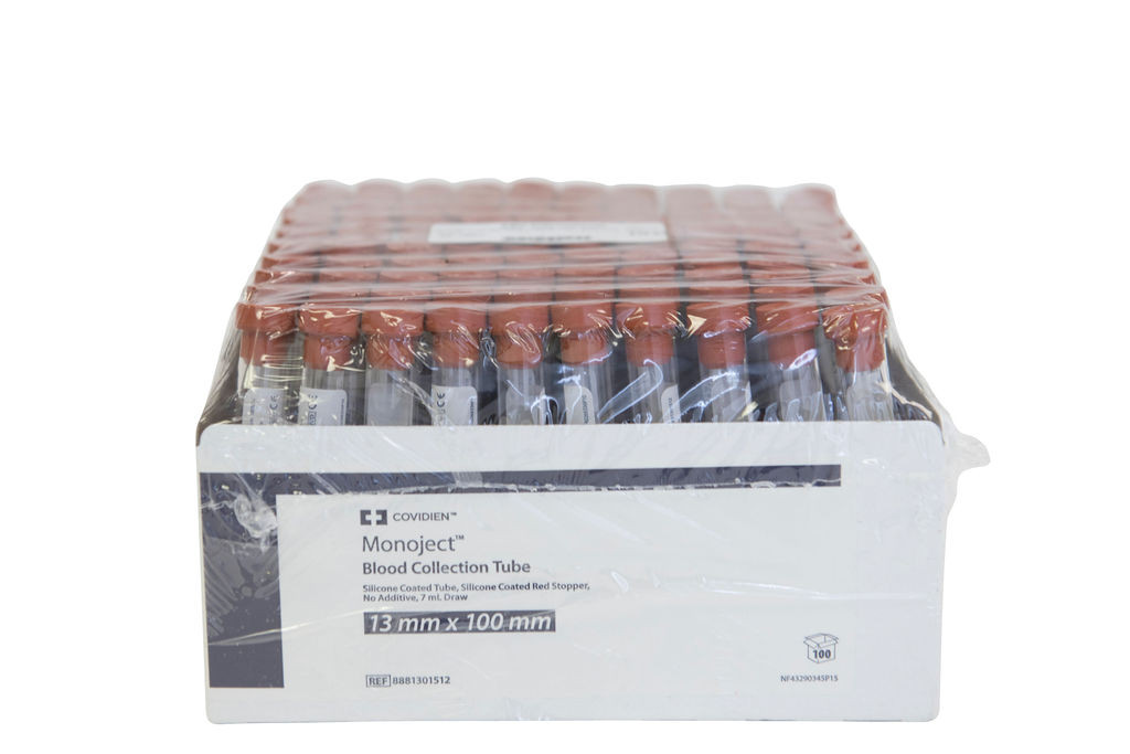 Blood Collection Tubes - 7 mL Red Top 100 ct