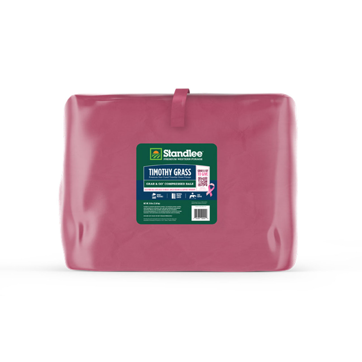Standlee® Premium Timothy Grab & Go® Compressed Bale - 50 lbs. *Pink Bags for Breast Cancer Awareness* Standlee® Premium Timothy Grab & Go® Compressed Bale - 50 lbs. *Pink Bags for Breast Cancer Awareness*