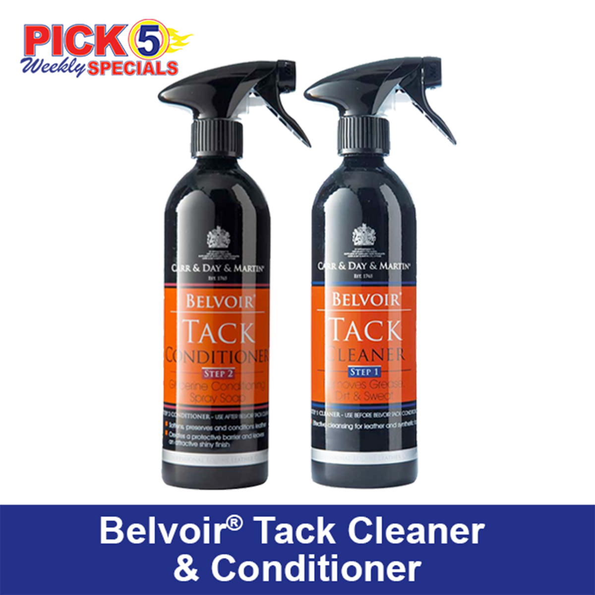 Belvoir® Tack Cleaner - 500 mL
Pick 5 Weekly Special 8/17 - 8/23/25 Belvoir® Tack Cleaner - 500 mL
Pick 5 Weekly Special 8/17 - 8/23/25