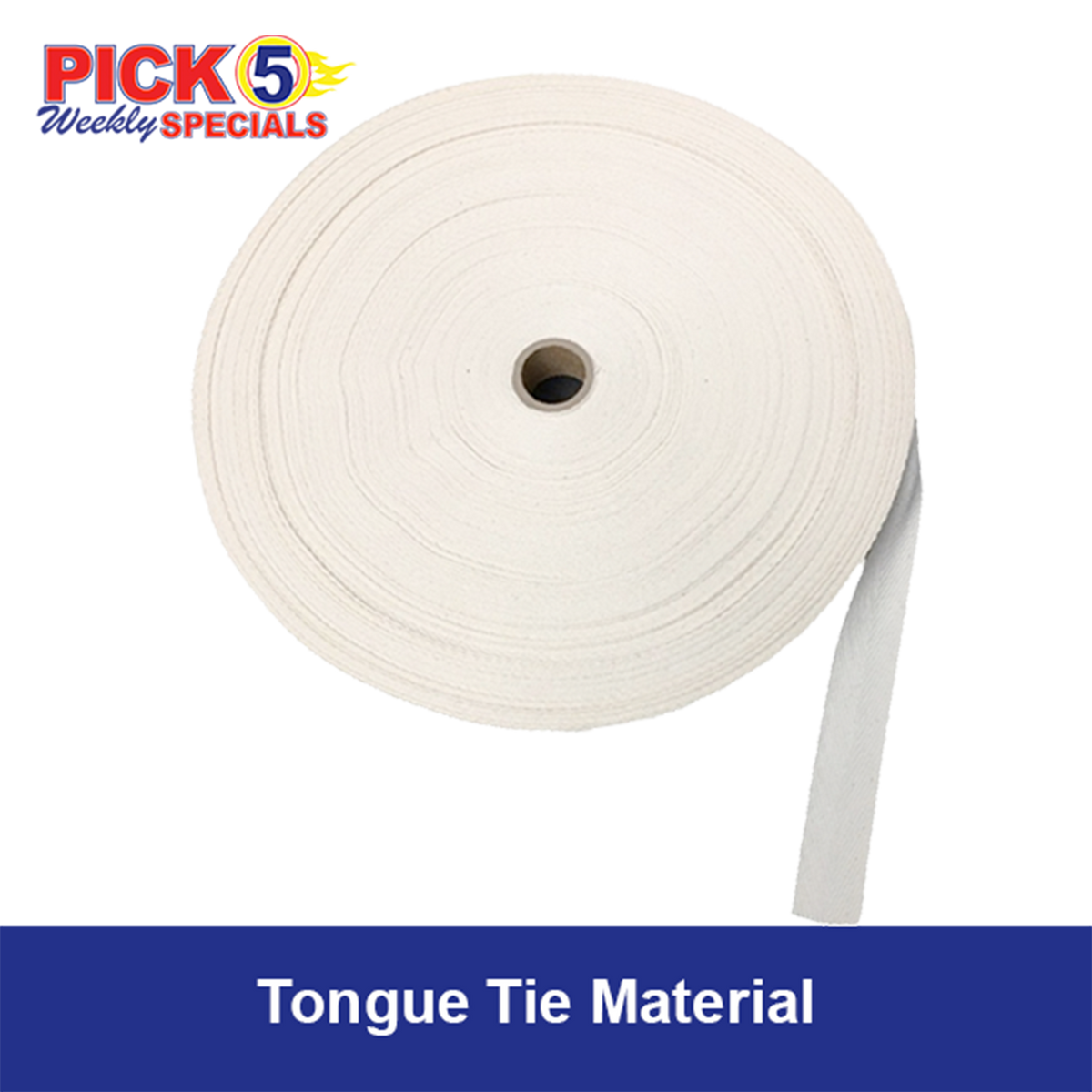 Tongue Tie Material 1" Wide - 300 ft. On special 9/28 - 10/11/25.