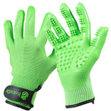 HandsOn® Grooming and Bathing Gloves Green