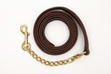 Leather Lead Strap - 12 Inch Chain