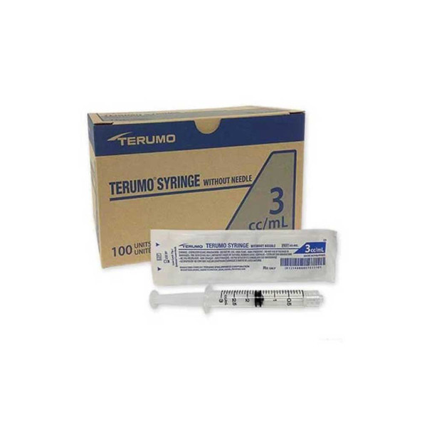 Terumo® 3 cc Luer Lock Tip Syringes - 100 ct