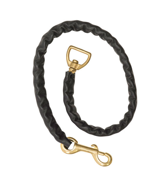 Leather Covered Solid Brass 30 " Chain (not a lead)