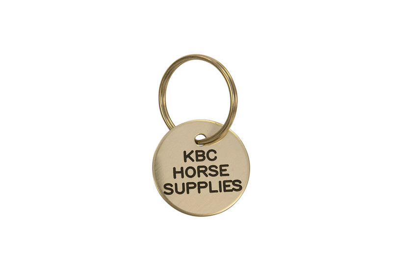 Brass Foal Tag - Round - One -Sided