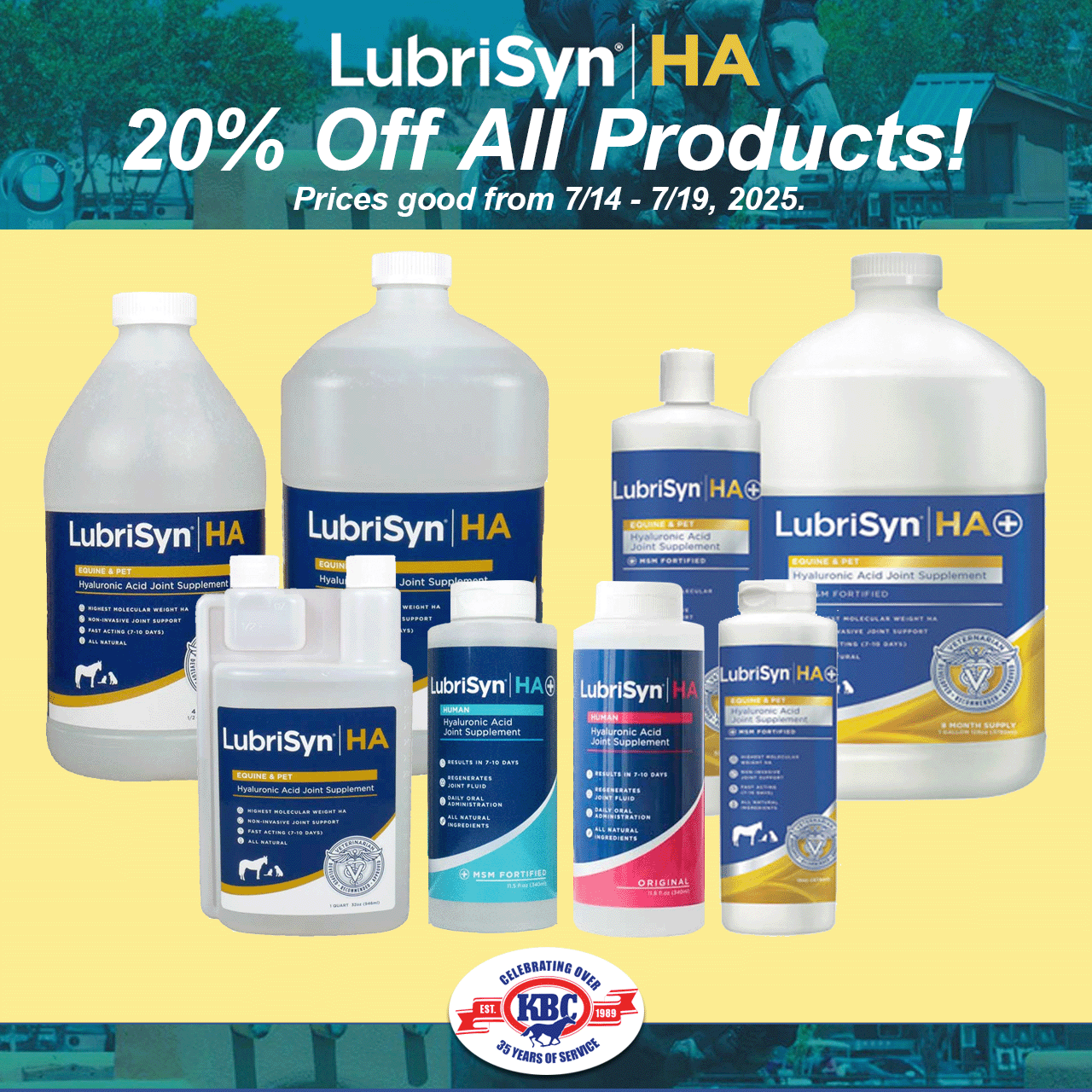 Lubrisyn HA Products on Sale 20% OFF. 7/13 - 7/19/25