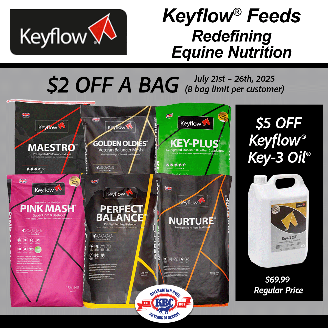 Keyflow Equine Feed On Sale 7.21 - 7.26.25
