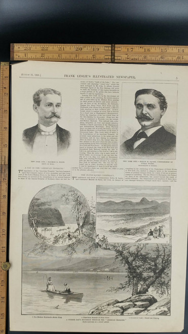 Summer Day's Excursion Through the American Trosachs, from 1886. Greenwood Lake Victorian Woman Black Bass Fishing. Flynn Squire Conspiracy.