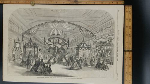 Baltimore Sanitary Fair at the Maryland Institute in 1864. Abraham Lincoln gave an Address at this Event. Fundraiser to Support the Union.