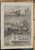 Three Ship Wrecks as drawn by J. O. Davidson. Arizona running into an iceberg. Sinking of the Steamer Champion. Rescue from the Whaler Petrel. Original Antique Engraving AKA Print from 1879.