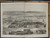 Birds Eye View of Washington City, D.C as sketched by Theo R. Davis. Corcoran Art Building, Franklin School,  War Department, Treasury Department, White House, Smithsonian Institute and Washington Monument. Extra Large Original Antique Print 1869.