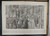 Exhibition in the Vatican of the Pope's Jubilee Gifts. Extra Large Original Antique Print 1888.