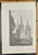 Old picture of Lichfield cathedral. Original Antique Print from 1895.