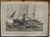 Collision off Folkestone, England, between two German Iron-Clads. Rescue of survivors from the Turret-Ship "Grosser Kurfurst." Extra Large Original Antique Print 1878.