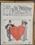 La Vie Parisienne. A well dressed man and woman leaning on a heart by Fabiano. Original Antique French magazine color print from 1909.