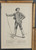 Da Hias by R V Ottenfeld. Poem by Konrad Dreher. Man with a walking stick. Original Antique German magazine print from 1888.