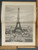 The Eiffel Tower and the main structures of the Paris World Exhibition of 1889. Original Antique German magazine print from 1889.