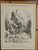 London's Nightmare, a political cartoon by John Tenniel. A man holding banner with the word Bumbledom on it, sits on the chest of a woman representing London. Original Antique print from 1866.