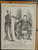 Check to the King, Bismarck. Citizens write a letter protesting Civil War. "Dare my subjects object to be slaughtered". Original Antique print from 1866.