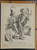 Derby hys straite fytte. Lord Derby and his squire Dizzy. Original Antique print from 1866.