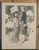 Strenge Erziehung J. R. Witzel. A well dressed man and three women. Fine art. Original Antique German Jugendstil print from 1902.