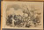 Charge of the Black Horse Cavalry upon the Fire Zouaves at the battle of Bull Run. Brutal war scene with dead men and horses. Original Antique Civil War engraving print from 1861.
