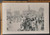 Expulsion of the Ruffen from Bukovina: ring square in Czernowig during the entry of the Austro-Hungarian troops. Art after a drawing by W. Gause. Original Antique German World War One era print from 1915. WW1 WWI