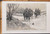 Austria Hungarian hussar patrol in front of the enemy. Men on horseback riding through snow. Art by Eduard V. Heintschel. Original Antique German World War One era print from 1915. WW1 WWI