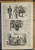 Old humor(facetiae) and witty sayings: light marching order versus heavy marching order The bachelor versus the married man, What drawing room minstrels have to put up with sometimes. Original Antique  print from 1872.