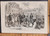 The King of Italy in Berlin, a review of the guards. Victor Emmanuel II. Original Antique print from 1873.